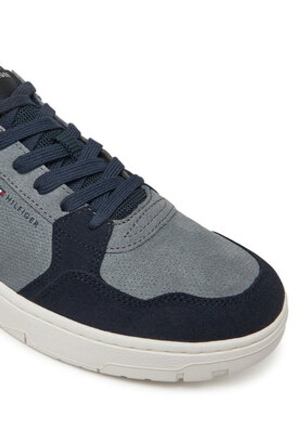 TOMMY HILFIGER - Tommy Hilfiger Sneakersy Basket Core Lite Suede FM0FM05519 Szary. Kolor: szary. Materiał: zamsz, skóra