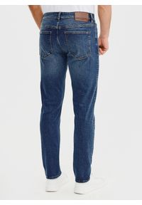Pako Lorente - PAKO LORENTE - Granatowe jeansowe spodnie męskie. Kolor: szary, niebieski. Materiał: jeans