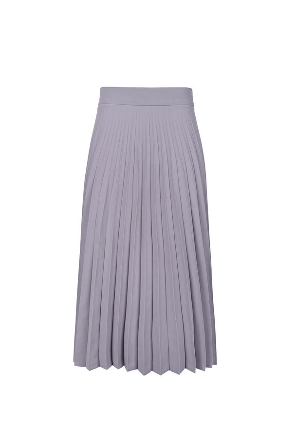 VEVA - Spódnica plisowana Charming Pleats szara. Kolor: szary. Długość: długie. Styl: klasyczny, elegancki, sportowy