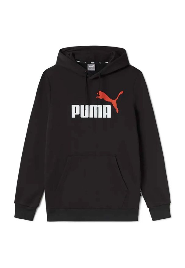Bluza Puma Ess+ 2 Z Dużym Logo Bluza Fl Dorosłych. Kolor: czarny. Sport: bieganie