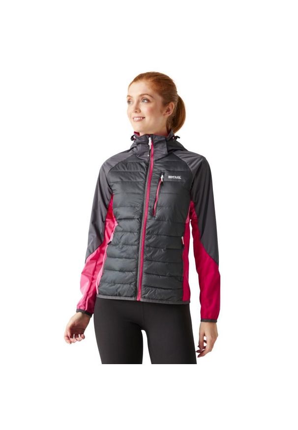 Regatta - Kurtka hybrydowa damska Andreson Pro. Kolor: szary. Materiał: puch, softshell, materiał. Sport: turystyka piesza