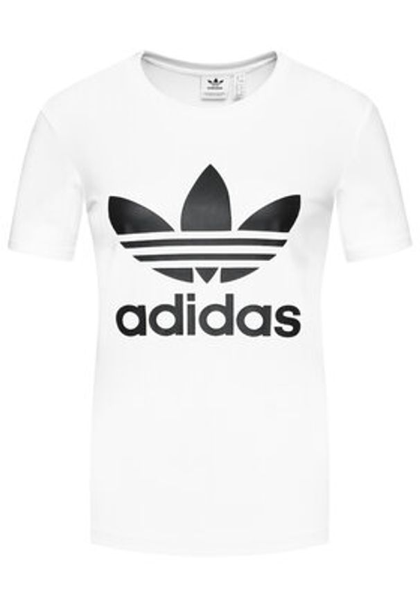 Adidas - adidas T-Shirt adicolor Classics Trefoil GN2899 Biały Regular Fit. Kolor: biały. Materiał: bawełna