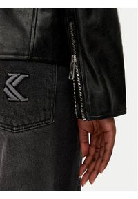 Calvin Klein Jeans Kurtka z imitacji skóry LV047G515G Czarny Relaxed Fit. Kolor: czarny. Materiał: skóra #2
