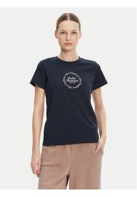 Helly Hansen T-Shirt Core 54592 Granatowy Regular Fit. Kolor: niebieski. Materiał: bawełna