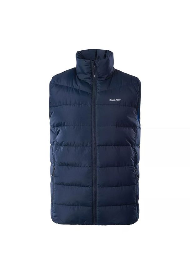 Hi-tec - Kamizelka bezrękawnik męski Hi-Tec Sanis - granatowa, Rozmiar XXXL. Kolor: niebieski. Materiał: poliester. Długość rękawa: bez rękawów