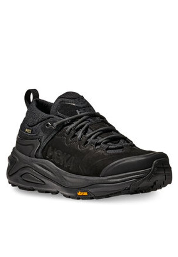 HOKA - Hoka Trekkingi Kaha 3 Low Gtx GORE-TEX 1162532 Czarny. Kolor: czarny. Materiał: nubuk, skóra. Technologia: Gore-Tex. Sport: turystyka piesza