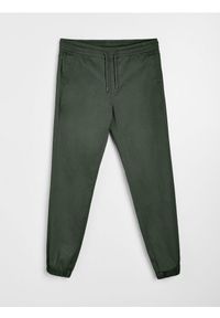 Sinsay - Bawełniane spodnie jogger - zielony. Kolor: zielony. Materiał: bawełna