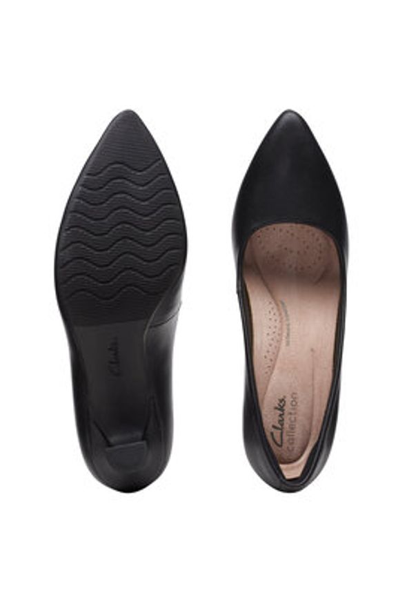 Clarks Półbuty Kataleyna Gem 26171219 Czarny. Kolor: czarny. Materiał: skóra