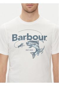 Barbour T-Shirt Lydd MTS1396WH11 Biały Tailored Fit. Kolor: biały. Materiał: bawełna #4