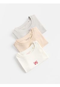 Reserved - Bawełniany t-shirt 3 pack - wielobarwny. Materiał: bawełna #1