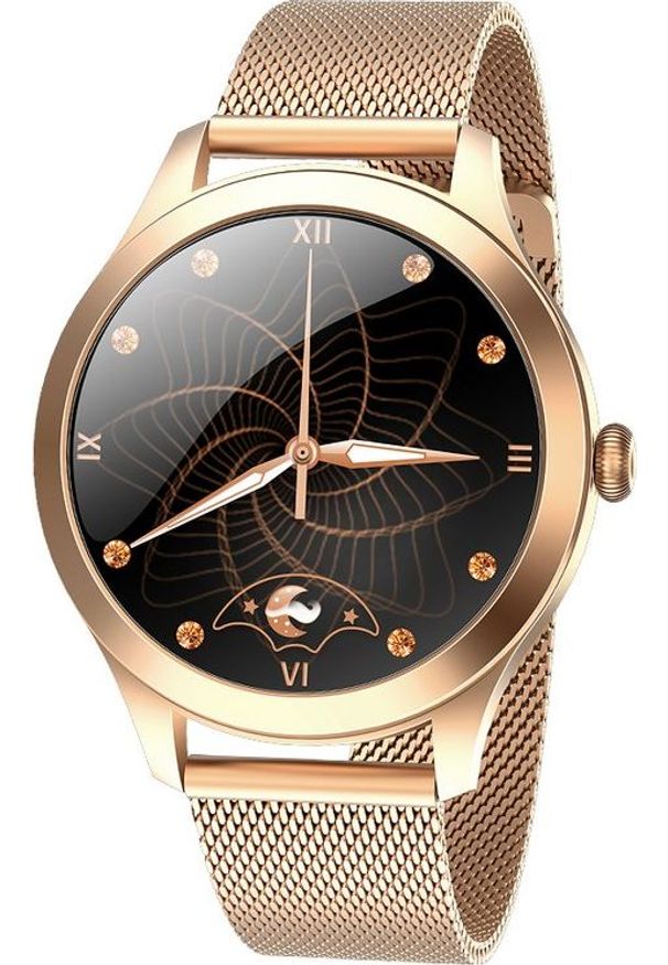 Smartwatch Gino Rossi SW014 Różowe złoto (SW014-4D2-1). Rodzaj zegarka: smartwatch. Kolor: różowy, wielokolorowy, złoty