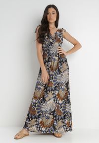 Born2be - Czarna Sukienka Zarena. Kolor: czarny. Długość rękawa: bez rękawów. Typ sukienki: kopertowe. Styl: boho #1