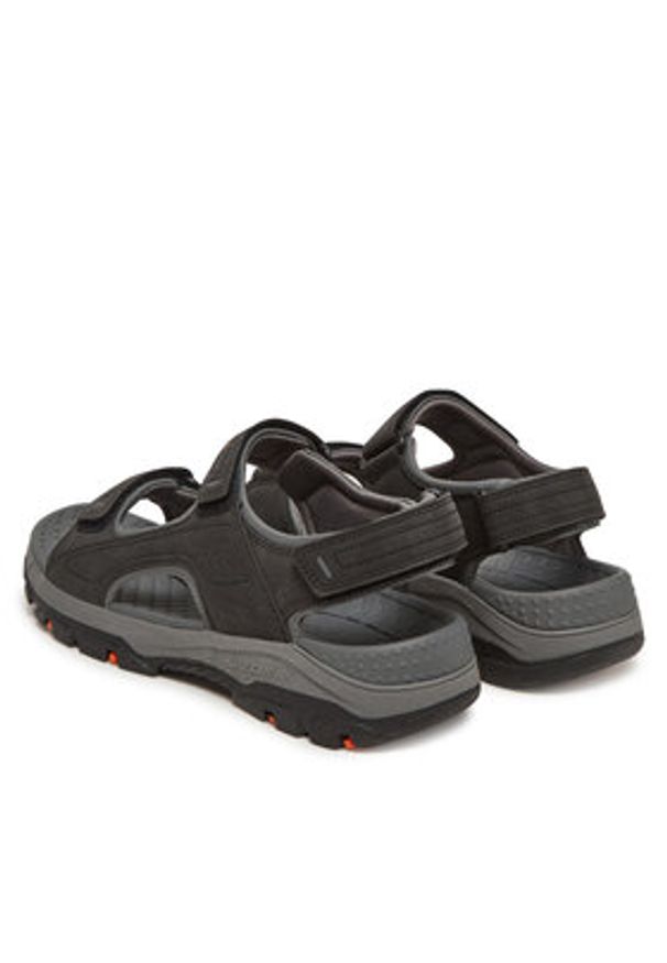 skechers - Skechers Sandały Tresmen-Garo 204105/BLK Czarny. Kolor: czarny. Materiał: skóra