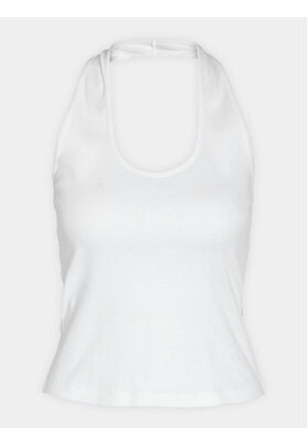 Noisy may - Noisy May Top Maya 27029026 Biały Slim Fit. Kolor: biały. Materiał: bawełna