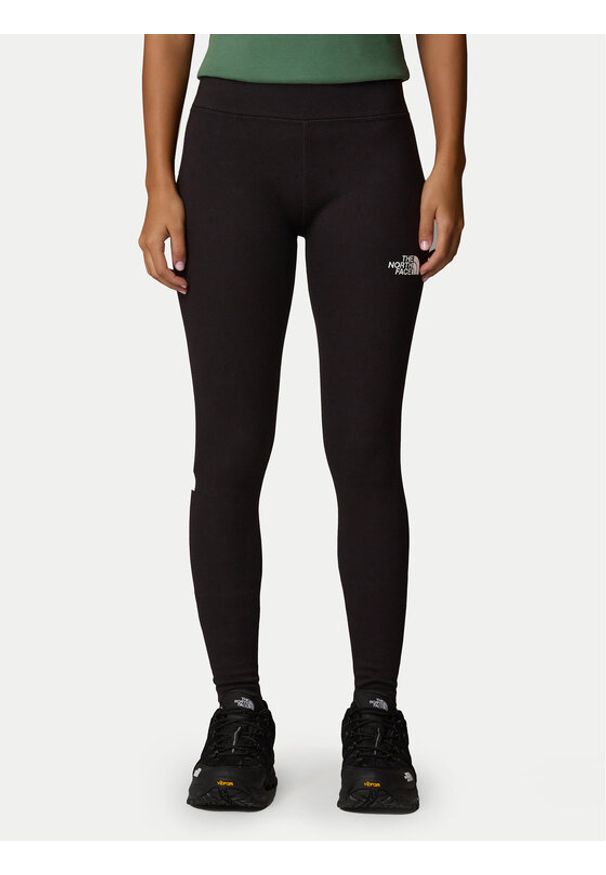 The North Face Legginsy Simple Dome NF0A8C1X Czarny Slim Fit. Kolor: czarny. Materiał: bawełna