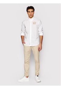 La Martina Koszula Poplin CCMC01 PP003 Biały Regular Fit. Kolor: biały. Materiał: bawełna