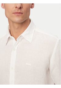BOSS Koszula Relegant 50567579 Biały Regular Fit. Kolor: biały. Materiał: len #2