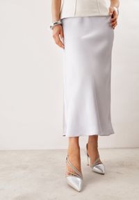 Renee - Srebrne Szpilki VICES z Ozdobnymi Paseczkami z Cyrkoniami w Eleganckim Stylu Jaenlith. Kolor: srebrny. Materiał: satyna. Obcas: na szpilce. Styl: elegancki #1