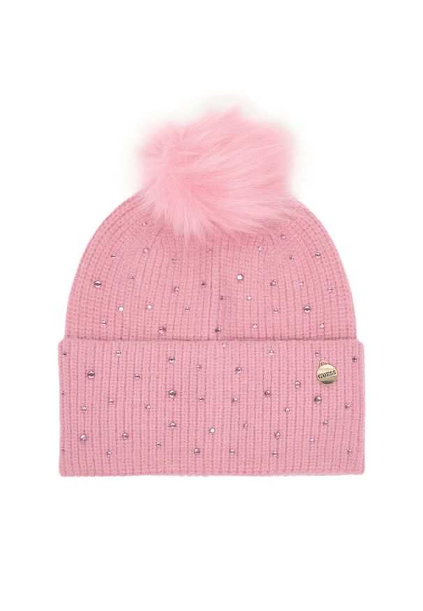 Czapka Guess. Kolor: różowy