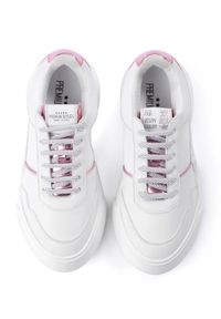 PREMIUM BASICS - Sneakersy Pink Mirror. Kolor: biały. Wzór: aplikacja