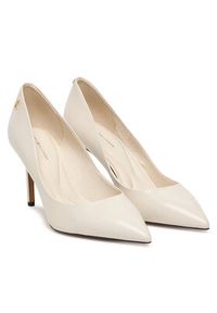 TOMMY HILFIGER - Tommy Hilfiger Szpilki Essential Pointed Pump FW0FW09362 Écru. Materiał: skóra. Obcas: na szpilce #6