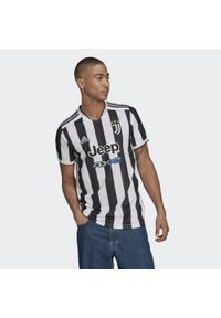 Adidas - Koszulka domowa Juventus 2021/22. Kolor: czarny, biały, wielokolorowy. Sport: piłka nożna, fitness
