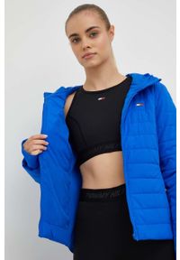 TOMMY HILFIGER - Tommy Hilfiger kurtka damska kolor niebieski przejściowa. Kolor: niebieski #3