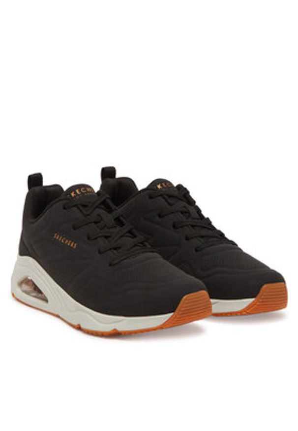 skechers - Skechers Sneakersy Tres-Air Uno-Ah - Mazing 177390/BLK Czarny. Kolor: czarny. Materiał: skóra