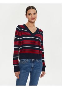 Tommy Jeans Sweter DW0DW18652 Granatowy Relaxed Fit. Kolor: niebieski. Materiał: bawełna #1