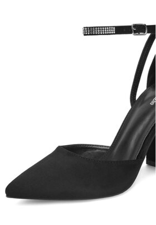 DeeZee Czółenka KL-HT4587-21 Czarny. Kolor: czarny. Materiał: materiał