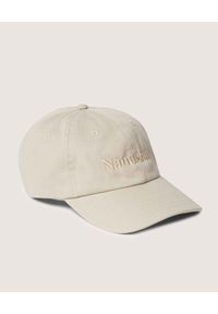 NANUSHKA - Beżowa czapka z logo. Kolor: beżowy. Materiał: bawełna. Wzór: haft #4