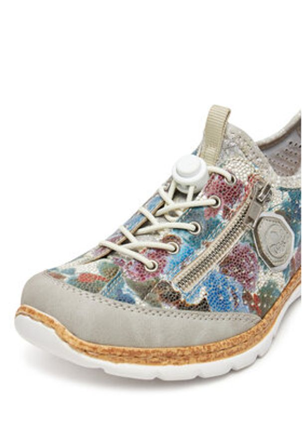 Rieker Sneakersy N42V1-40 Szary. Kolor: szary. Materiał: materiał, syntetyk