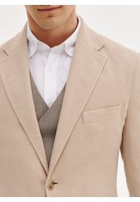 Pako Lorente - PAKO LORENTE – Dzianinowa marynarka w kolorze beżowym. Kolor: czerwony, beżowy. Materiał: dzianina. Sezon: wiosna #8