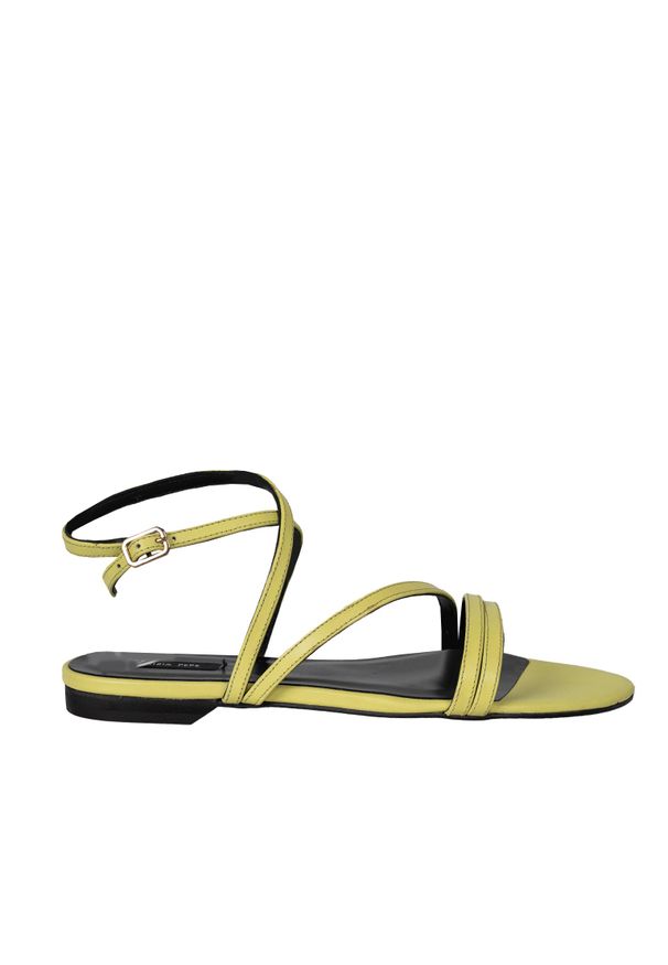 Patrizia Pepe Sandały | 8X0053/L011 | Kobieta | Żółty. Zapięcie: pasek. Kolor: żółty. Materiał: skóra. Styl: elegancki