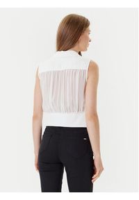 Morgan Top 242-OPLI Biały Slim Fit. Kolor: biały. Materiał: syntetyk #4