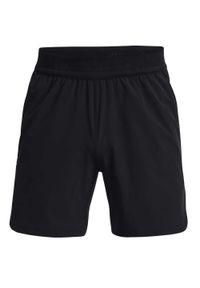 Szorty Under Armour Peak. Kolor: czarny, szary, wielokolorowy. Sport: fitness, bieganie