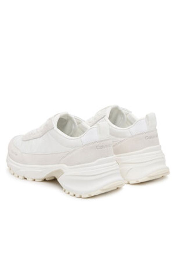 Calvin Klein Sneakersy Hike Runner Casual Ny-Su Aop Wn YW0YW01995 Biały. Okazja: na co dzień. Kolor: biały. Materiał: skóra, zamsz
