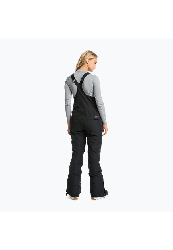 Roxy - Spodnie snowboardowe damskie ROXY Rideout Bib. Kolor: czarny. Sezon: zima. Sport: snowboard