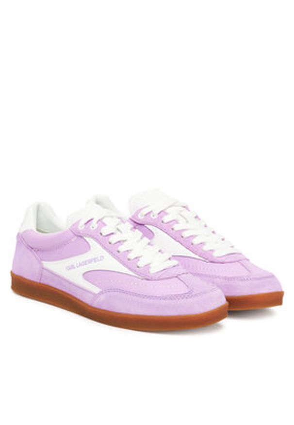 Karl Lagerfeld - KARL LAGERFELD Sneakersy KL63855 Różowy. Kolor: różowy. Materiał: skóra