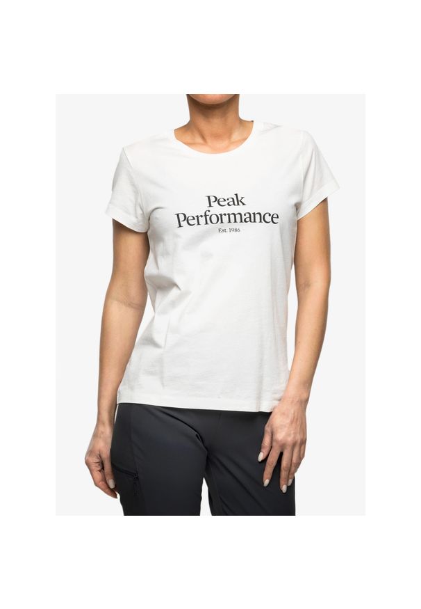 Koszulka z nadrukiem damska Peak Performance Original Tee. Kolor: biały. Wzór: nadruk