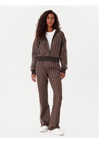 Lacoste Bluza SF7606 Brązowy Regular Fit. Kolor: brązowy. Materiał: syntetyk, bawełna