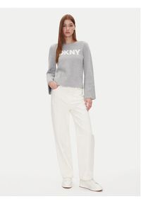 DKNY Sweter DJ4R0504 Szary Regular Fit. Kolor: szary. Materiał: syntetyk #3