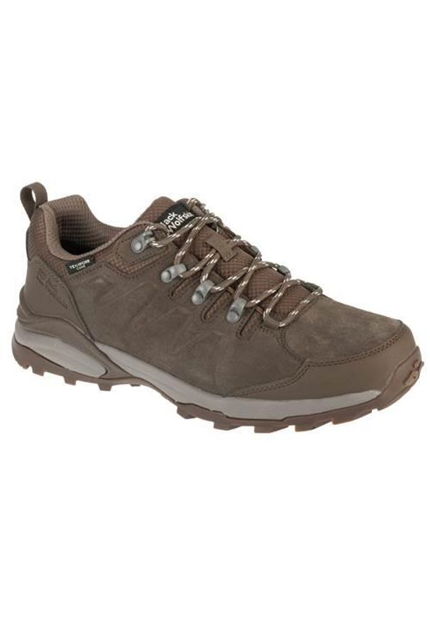 Buty do chodzenia męskie Jack Wolfskin Refugio Texapore Low. Zapięcie: sznurówki. Kolor: wielokolorowy. Materiał: skóra, materiał. Szerokość cholewki: normalna. Sport: turystyka piesza