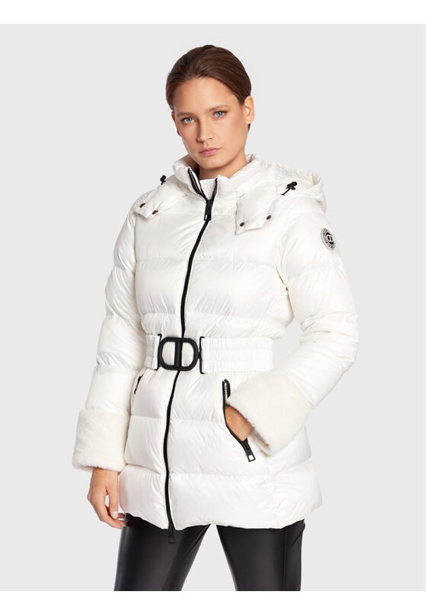 TwinSet - TWINSET Kurtka puchowa 222TP2203 Biały Regular Fit. Kolor: biały. Materiał: puch, syntetyk