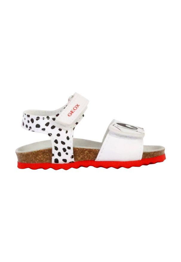 Geox - Sandały GEOX B SANDAL CHALKI GIRL Biały. Kolor: biały. Materiał: tkanina, syntetyk