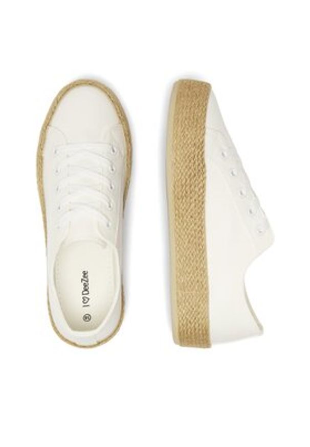 DeeZee Espadryle WS19130-3 Biały. Kolor: biały. Materiał: materiał