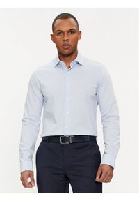 Michael Kors Koszula MK0DS01263 Błękitny Slim Fit. Kolor: niebieski. Materiał: bawełna