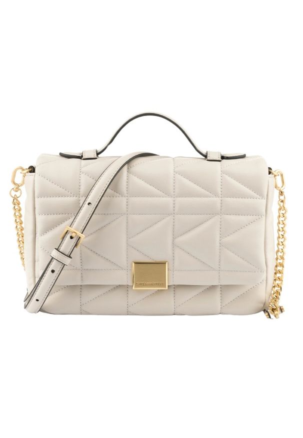 Karl Lagerfeld - KARL LAGERFELD Beżowa damska torebka Handle Cb. Kolor: beżowy. Styl: elegancki