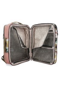 Plecak damski Anekke, wykonany z materiału tekstylnego z dekoracyjnym nadrukiem zamykany na zamek, różowy, 42575-011. Kolor: różowy. Materiał: materiał. Wzór: nadruk. Styl: casual #8