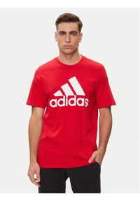 Adidas - adidas T-Shirt Essentials Single Jersey Big Logo T-Shirt IC9352 Czerwony Regular Fit. Kolor: czerwony. Materiał: bawełna